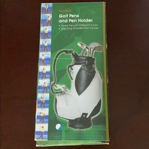 Novelty golf bag pen holder